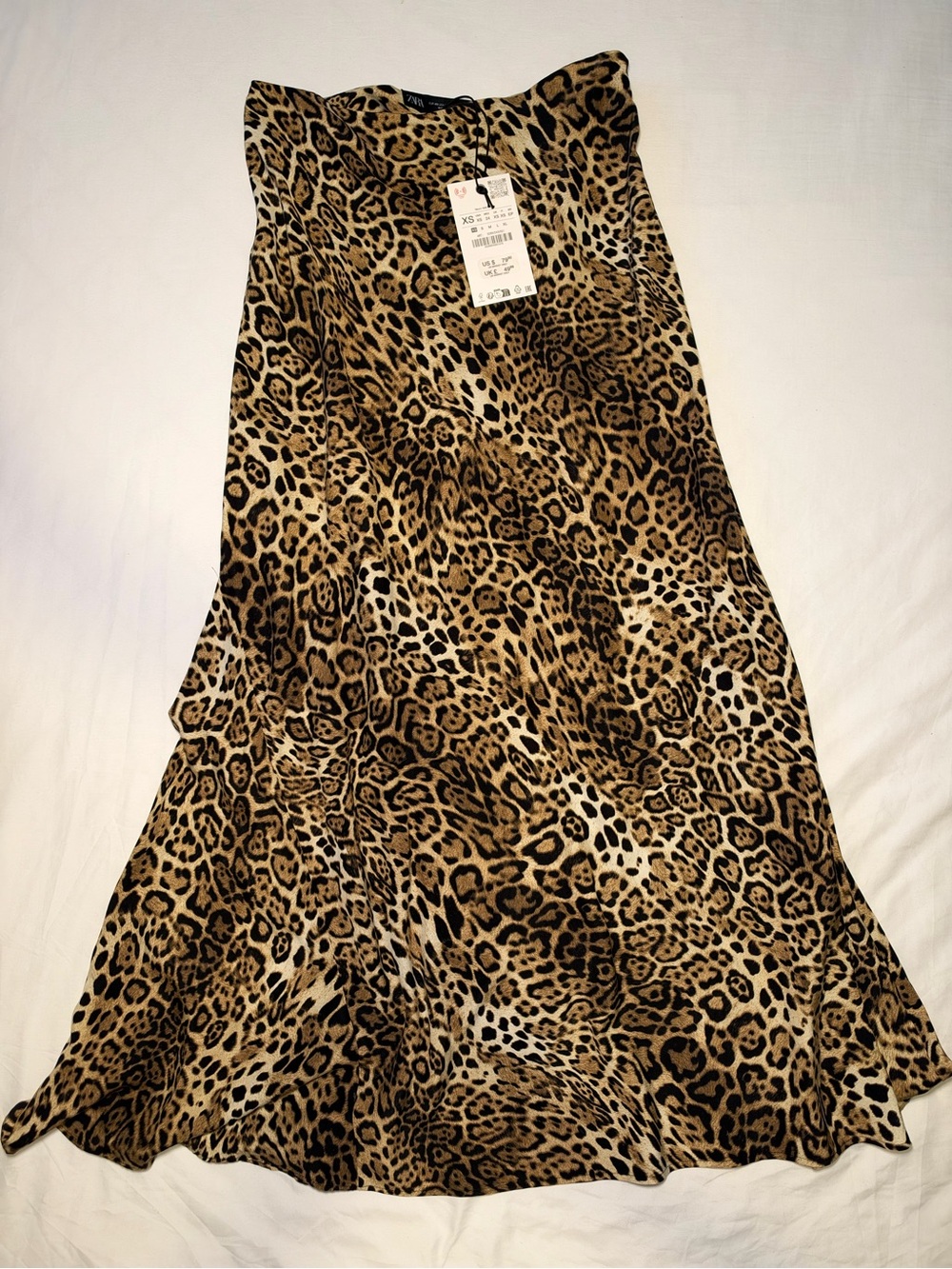 Zara Leopard Print Maxi Skirt - Brown/Black/Cream